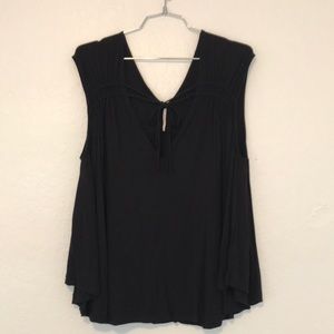 FREE PEOPLE Tie Cut Out Top